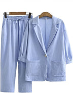 Becky™ Chic Cotton Linen Suit-Set