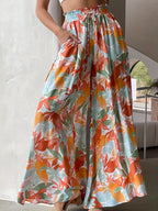 Summer high-waisted loose-fitting comfortable wide-leg