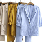 Becky™ Chic Cotton Linen Suit-Set
