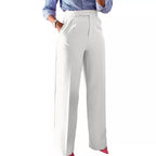New style high-waisted straight-leg wide-leg trousers