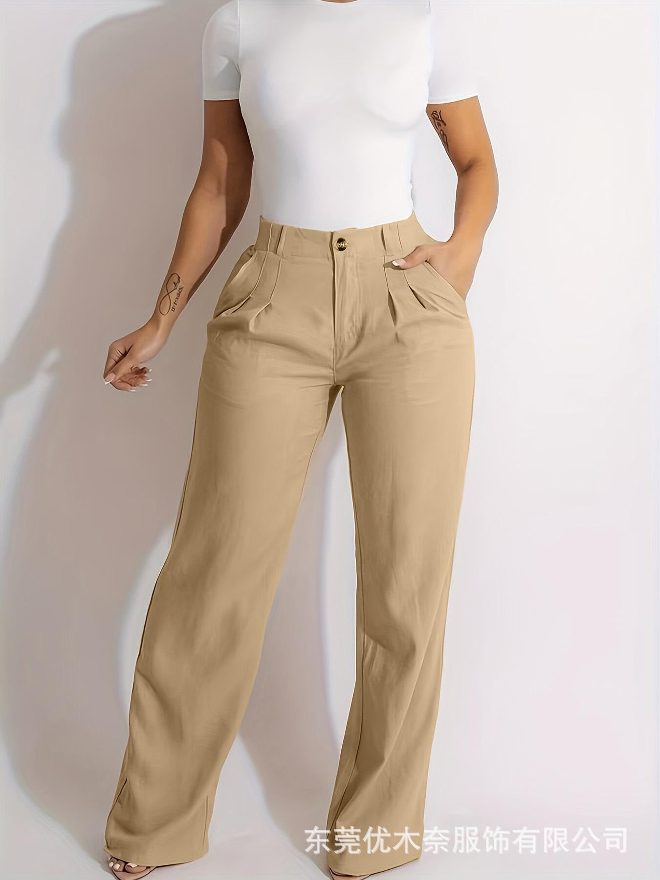 Chic Horizon High-Rise Pleat pants