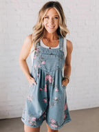 Katy - NEW Floral Denim Jumpsuit