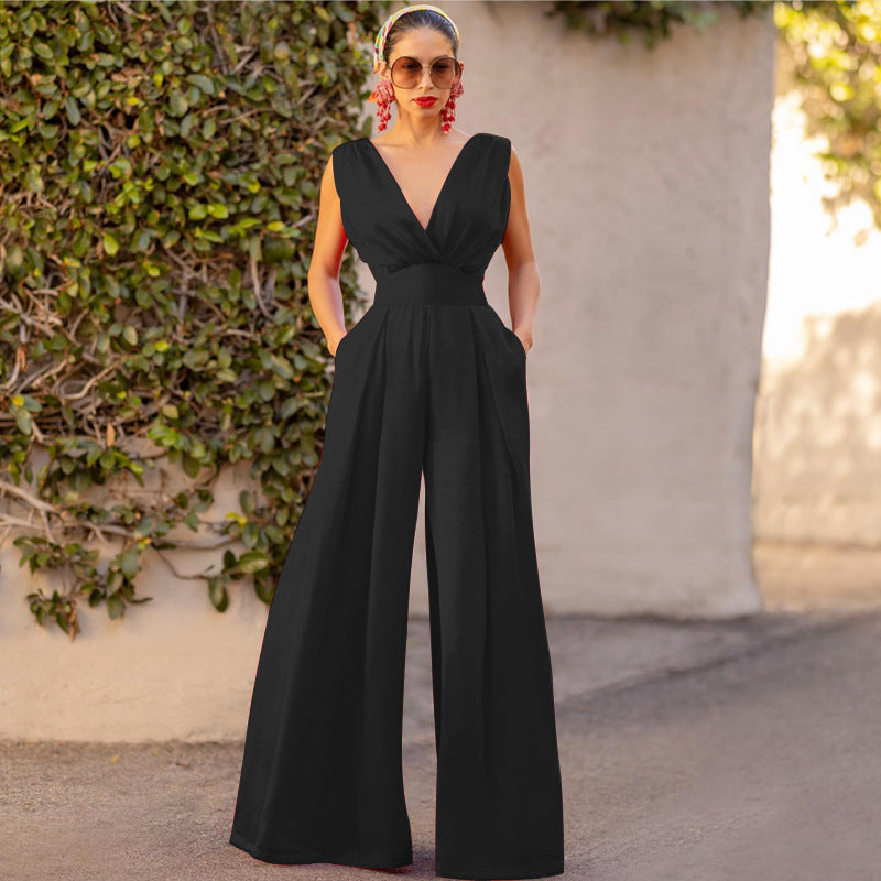 NEW - Elegant slim-fit jumpsuit high-waist