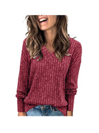 Oaky V-neck spring sweater