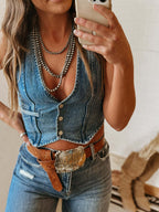 Boho Chic Denim Vest