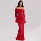 Elysian Lace Off-Shoulder Dress