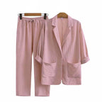 Becky™ Chic Cotton Linen Suit-Set