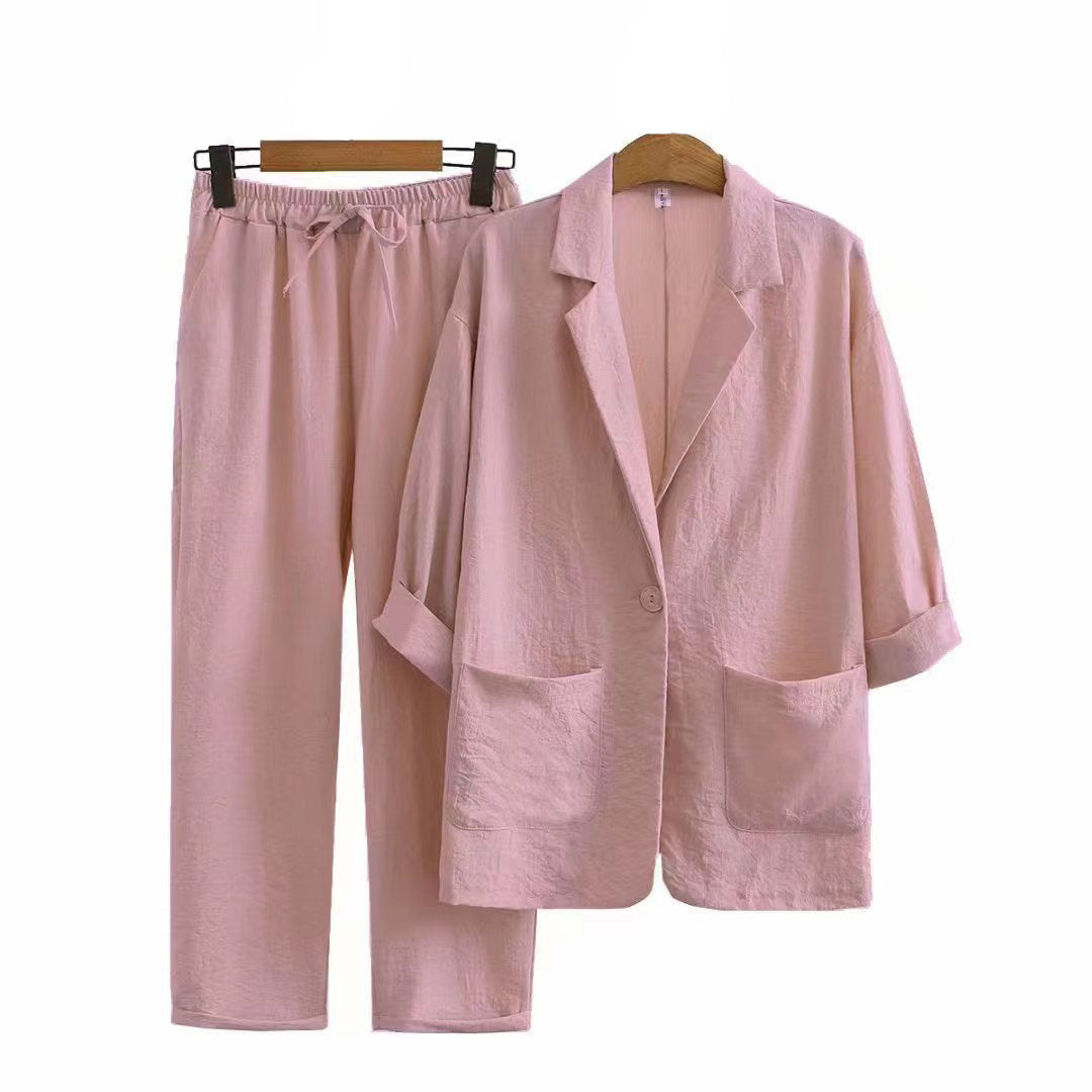 Becky™ Chic Cotton Linen Suit-Set