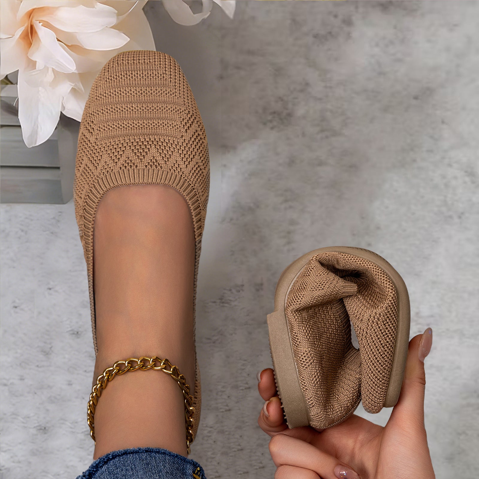 Flatsy™ Foldable Orthopedic knitted flats