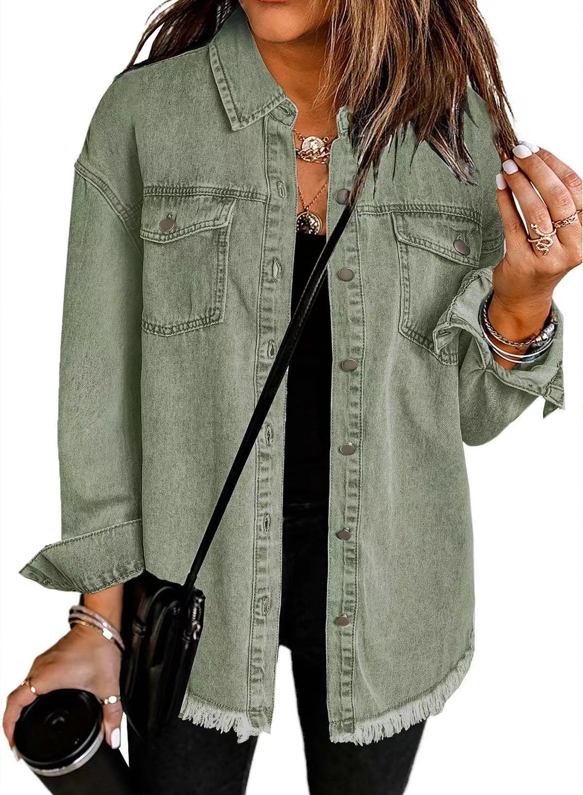 Jenny - Spring Denim Buttoned Jacket