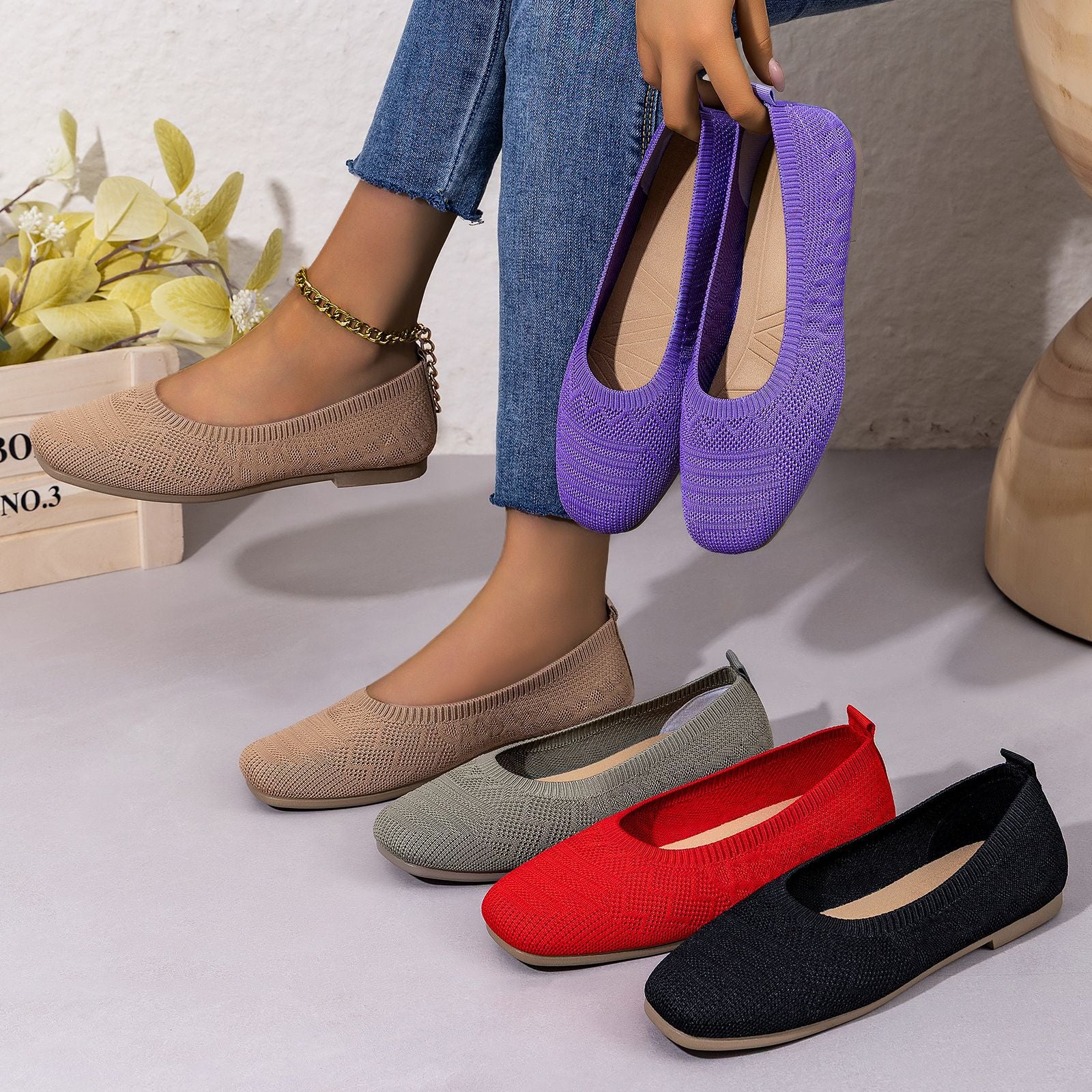 Flatsy™ Foldable Orthopedic knitted flats