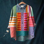 Lora - Floral Linen button-down shirt