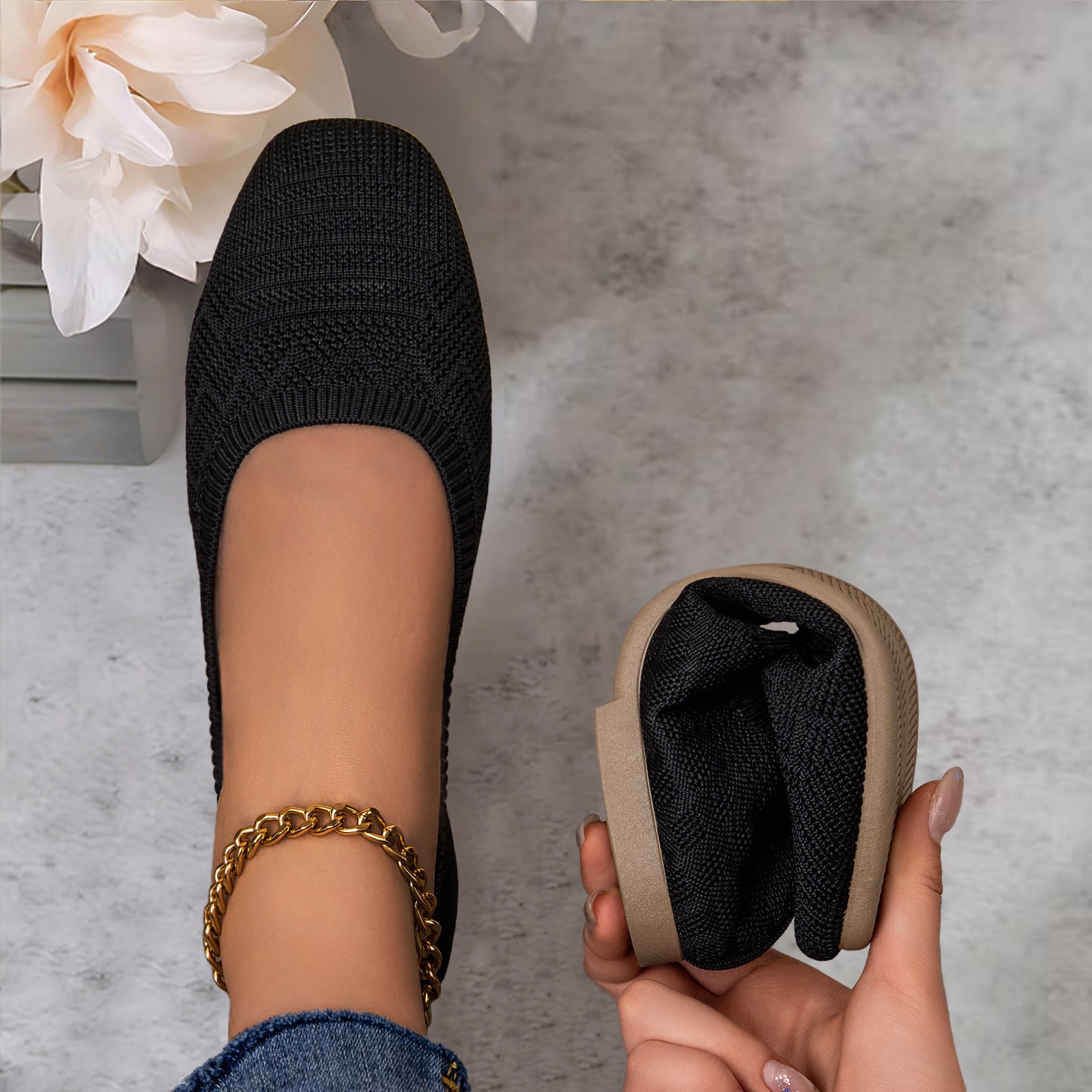 Flatsy™ Foldable Orthopedic knitted flats