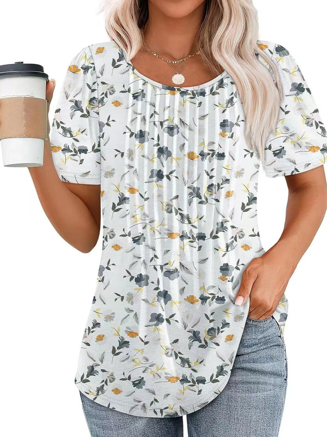 Kira - Short sleeve Floral Shirt