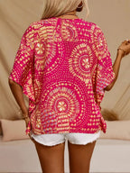 NEW - V-neck resort style batwing sleeve top