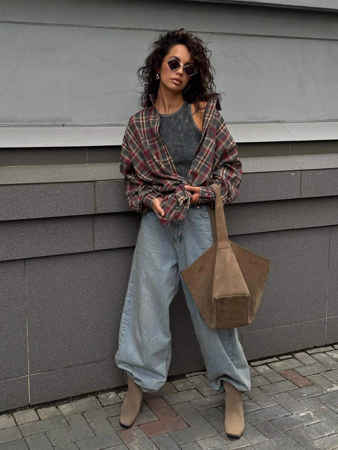 Retro casual long-sleeved cardigan shirt