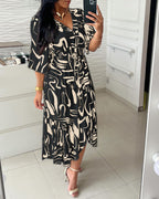 Lori - Swirl Design Chic Elegant Dress