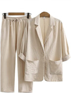 Becky™ Chic Cotton Linen Suit-Set
