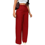 New style high-waisted straight-leg wide-leg trousers
