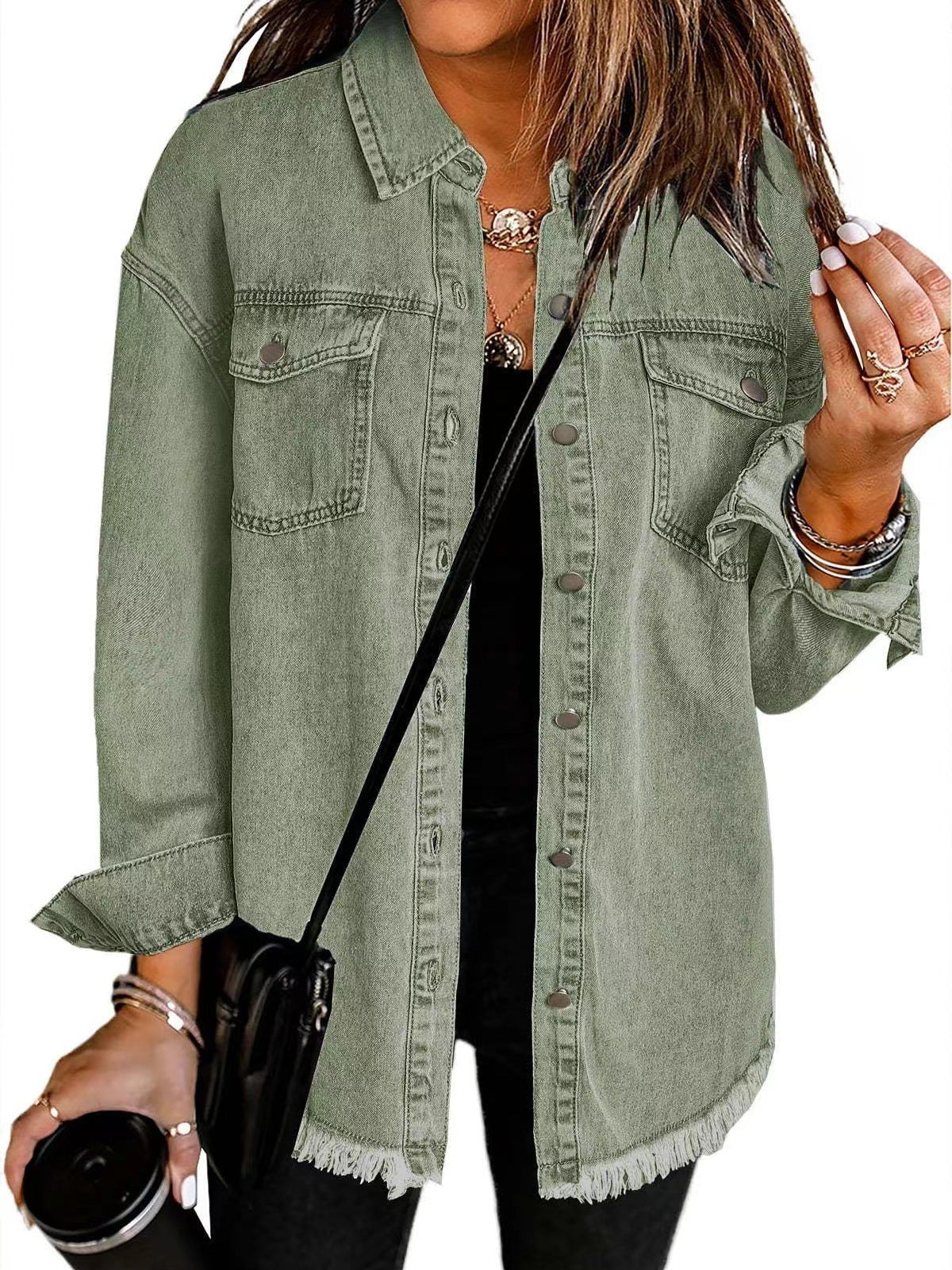 Jenny - Spring Denim Buttoned Jacket
