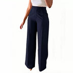New style high-waisted straight-leg wide-leg trousers