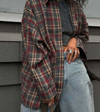 Retro casual long-sleeved cardigan shirt