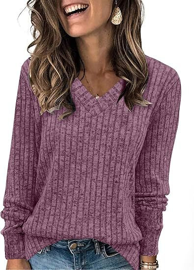 Oaky V-neck spring sweater