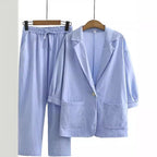 Becky™ Chic Cotton Linen Suit-Set