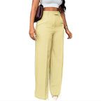 New style high-waisted straight-leg wide-leg trousers