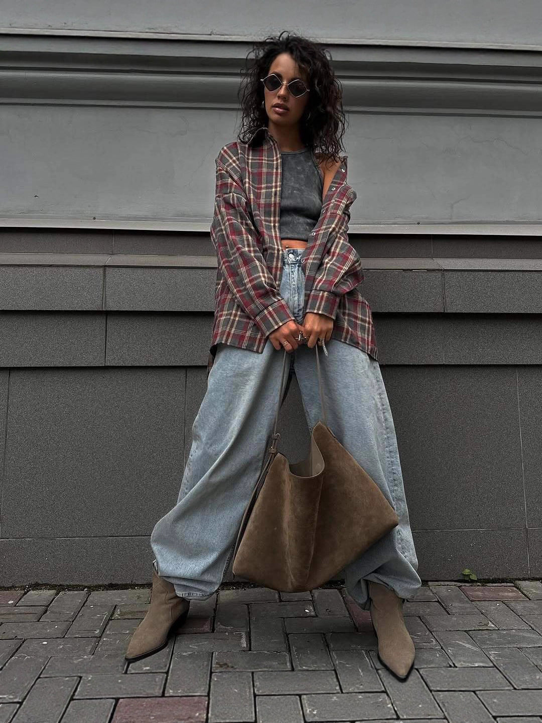 Retro casual long-sleeved cardigan shirt